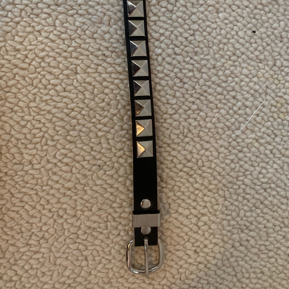 Leather studded belt